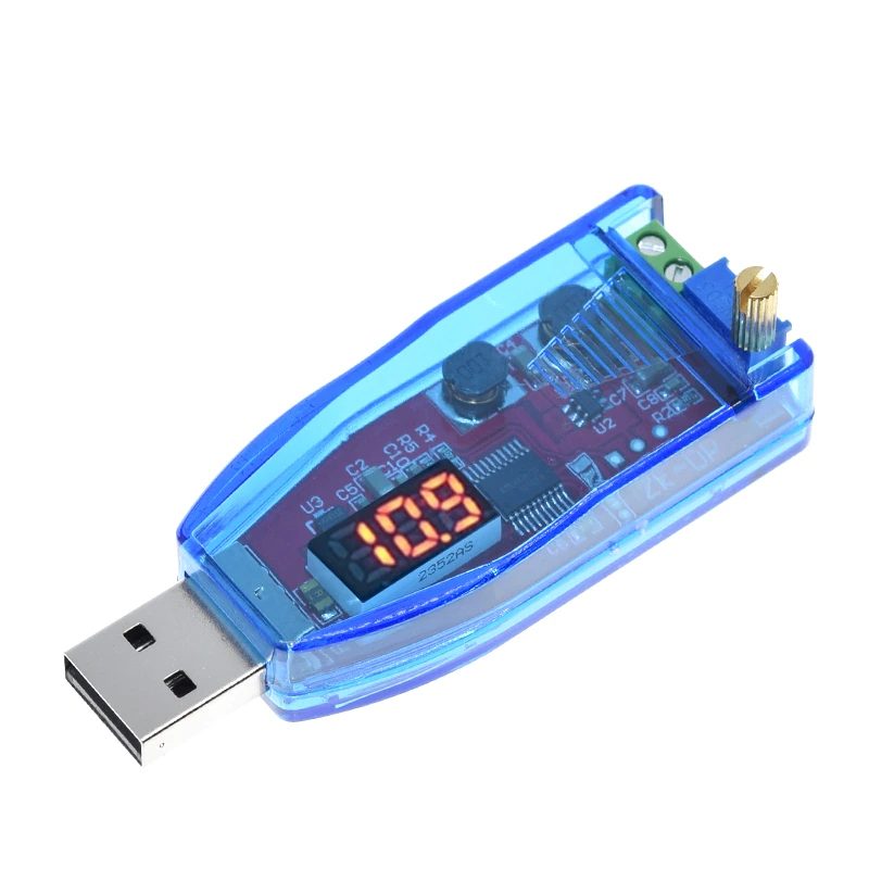 USB DC-DC Step Up Down Power Supply Module 5V to 1-24V Adjustable with Display