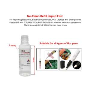 No-Clean Refill Liquid Flux 50mL - Image 2