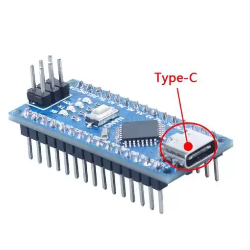 Arduino Nano with CH340 Uploader - USB Type-C