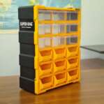Monoblock Storage Bin with 18 Drawer Set ASR-6011 Yellow