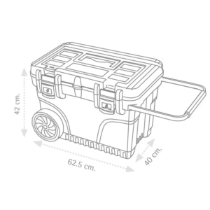 Pro-Mobile Tool Box (with Metal Pull Handle ) ASR-2010 - Image 6