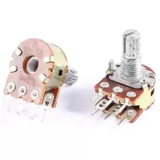 Dual Metal Potentiometer 10K Ohm 6-Pin