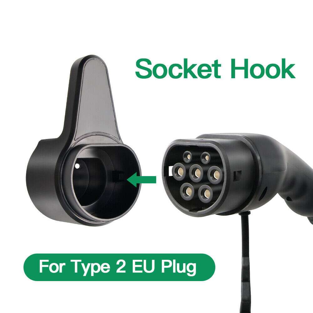 Type 2 EV Charger Plug Holder Wall Mount Bracket Socket For Electric Car  Charging