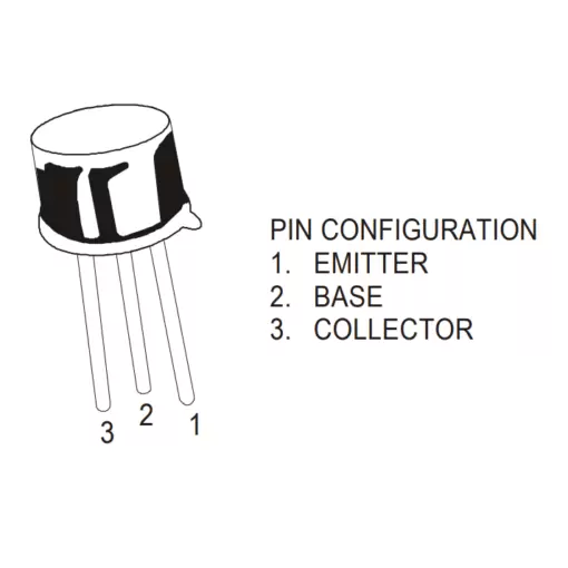 BC160-16 PNP Power Switching Transistor 40V 1A 0.8W TO-39 Metal Package - Image 2