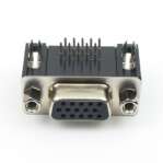 DA15 Right Angle PCB Solder Female D-type Connector 15 Hole 3 Row