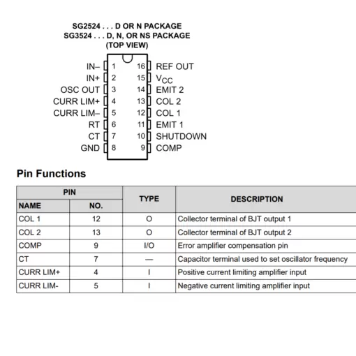 Buck-Boost Type SOIC-16 DC-DC Converter SG3524 SMD IC - Image 2