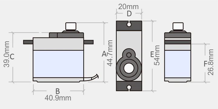 MG995 Servo Motor Tower Pro 180 Degree (Full Metal with Brass Gear) - Image 7