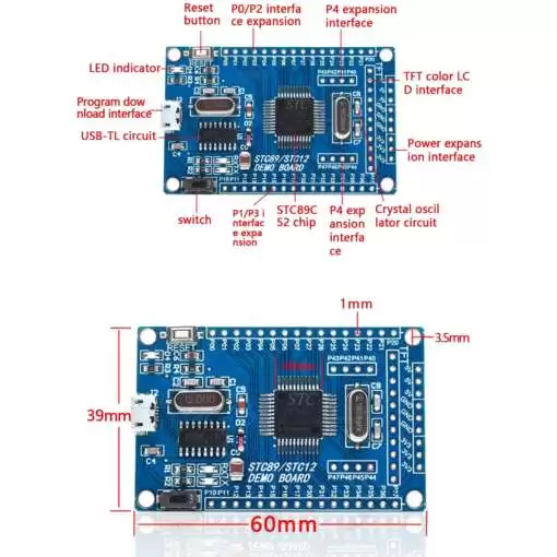 STC89C52 Microcontroller Development Board - Image 6