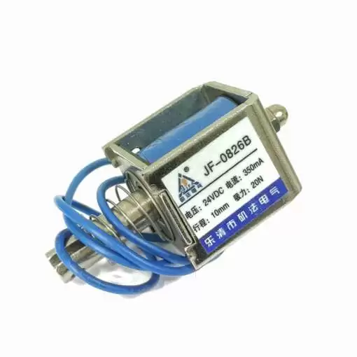 Push Type Linear Solenoid JF-0826B 24V 350mA 10mm 20N