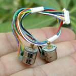 Micro Miniature Stepper Motor 8mm 2-Phase 4-Wire With Copper Gear For Camera Lenses