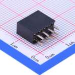 Pin Headers Female 2.54mm : 2X4Pin, Straight, Black, 11mm