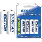 Beston Rechargeable Battery AA 2700mAh 1.2V (4 Pcs)