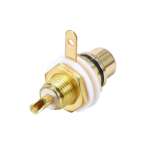 RCA Female Chassis Mount Gold Connector (Black)