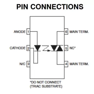 MOC3051SR2M SMD 6P Optocoupler 60mA 600V 1.18V Original - Image 3