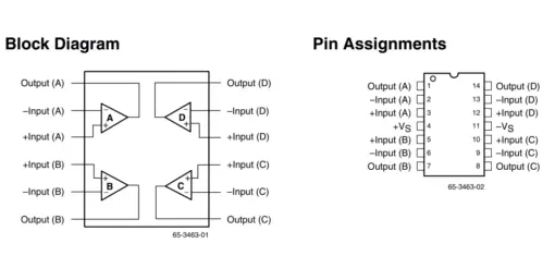 RC4156 Quad Operational Amplifier IC Dip-14 - Image 2