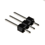 Pin Headers Male 2.54mm : 3Pin, Straight, Black, 11mm