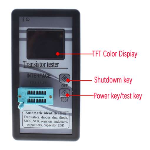 Multi-Purpose Transistor Tester 128*160 Diode Thyristor Capacitance Resistor Inductance MOSFET ESR LCR Meter - Image 4