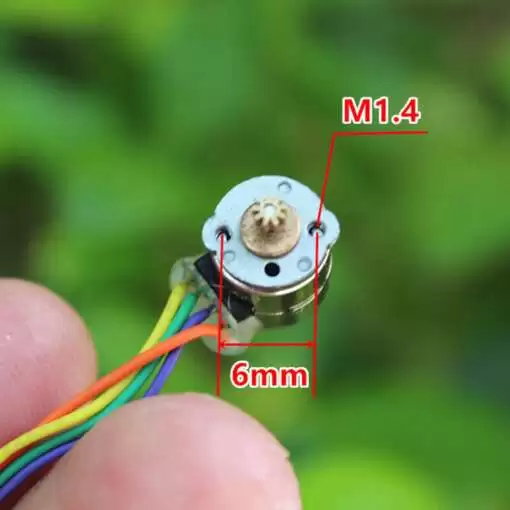 Micro Miniature Stepper Motor 8mm 2-Phase 4-Wire With Copper Gear For Camera Lenses - Image 5