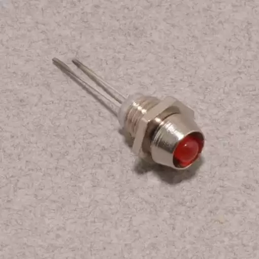LED Holder 3mm Chromed Metal Narrow Bevel (5 Pcs) - Image 2
