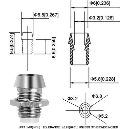 LED Holder 3mm Chromed Metal Narrow Bevel (5 Pcs) - Image 5