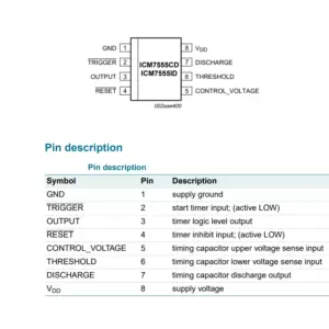 ICM7555 SMD General Purpose CMOS Timer SO-8 - Image 2