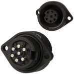 Amphenol T3107 000 Female Receptacle, 6 + Ground, Solder Termination