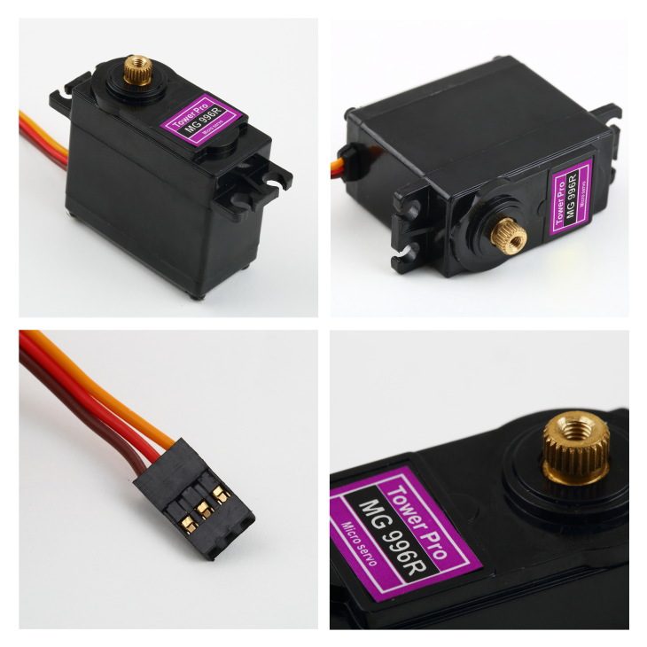 MG996R Servo Motor Tower Pro 180 Degree (Full Metal Aluminum with Brass Gear) - Image 2