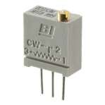 67WR1K Trimmer Potentiometer Multiturn 3/8" Squ 1KΩ 10% Through Hole