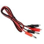 Banana Plug to Crocodile Clip Pair Red & Black 1meter