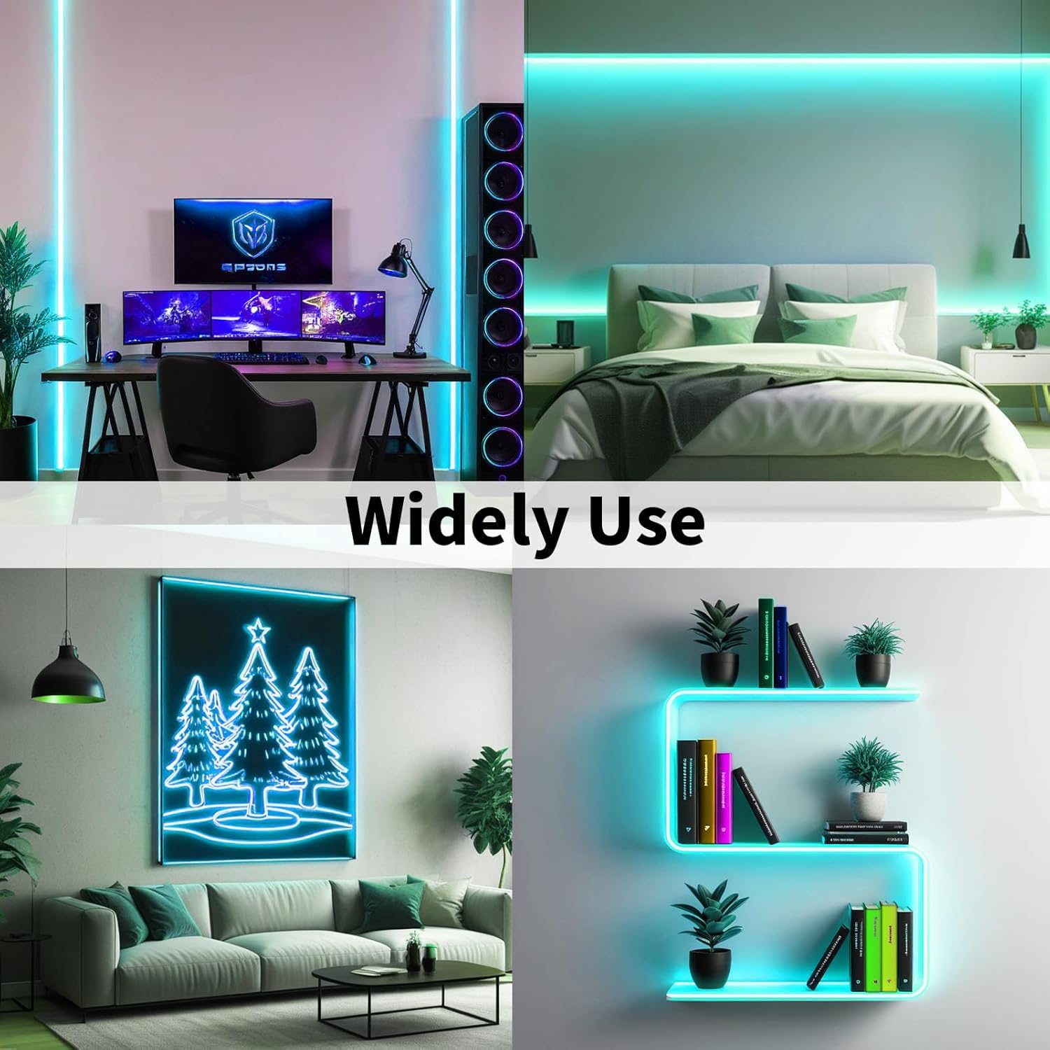 Neon Flexible LED Strip Light 5M (Ice Blue) 12VDC - Image 2