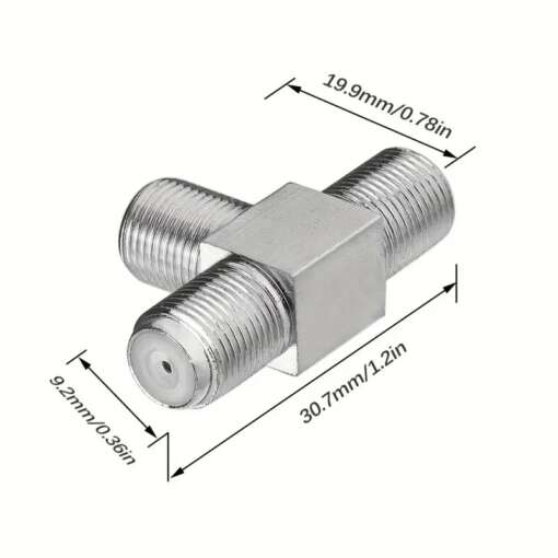 Coaxial Connector Adapter T-Shape 3 Way Female - Image 5