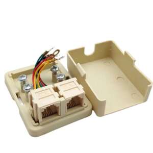 RJ11 Telephone Dual Port Surface Mount Box - Image 2