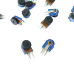Round Dial Potentiometer Single Turn 50KΩ 3 Pin 10mm Thumbwheel (Horizontal)