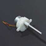 Low Speed White DC Gear Motor Long Shaft 3.7V 15RPM 45mm