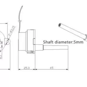 Low Speed White DC Gear Motor Long Shaft 3.7V 15RPM 45mm - Image 6
