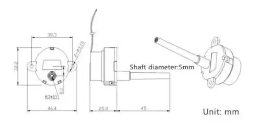 Low Speed White DC Gear Motor Long Shaft 3.7V 15RPM 45mm - Image 6