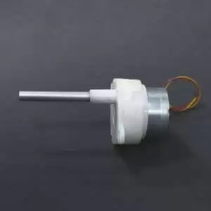 Low Speed White DC Gear Motor Long Shaft 3.7V 15RPM 45mm - Image 2