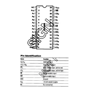 D4364C-15L 8-BIT Static CMOS RAM 28-Pin DIP - Image 2