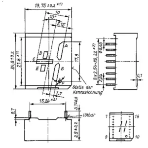 VQB26F 5-Segment Display, ±1, Yellow - Image 3
