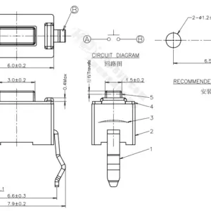 Tactile Switch Push Button SPST 50mA @ 12VDC 3.5x6x4.3mm (5 Pcs) - Image 6