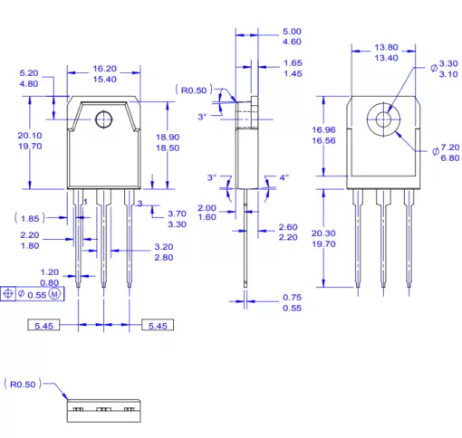 K796 N-Channel MOSFET Transistor TO-3P - Image 2
