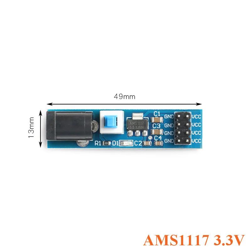 DC Input Module 3.3V with DC Jack and Switch - Image 3