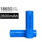 Li-ion Rechargeable Blue Battery 18650 2600mAh 3.7V