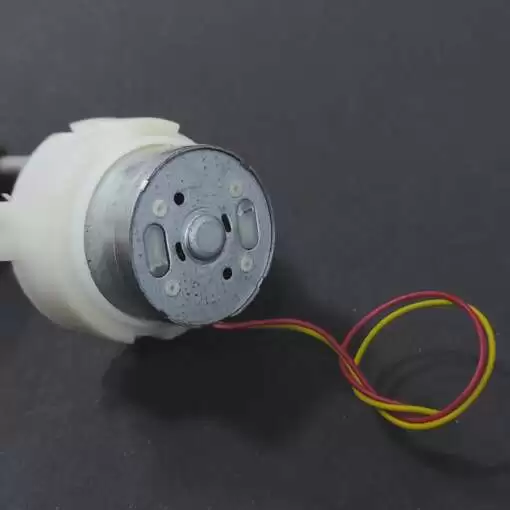 Low Speed White DC Gear Motor Long Shaft 3.7V 15RPM 45mm - Image 3