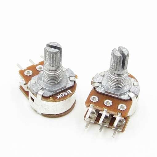 Dual Metal Potentiometer 50K Ohm 6-Pin