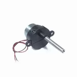 Low Speed Black DC Gear Motor Long Shaft 3.7V 15RPM 45mm