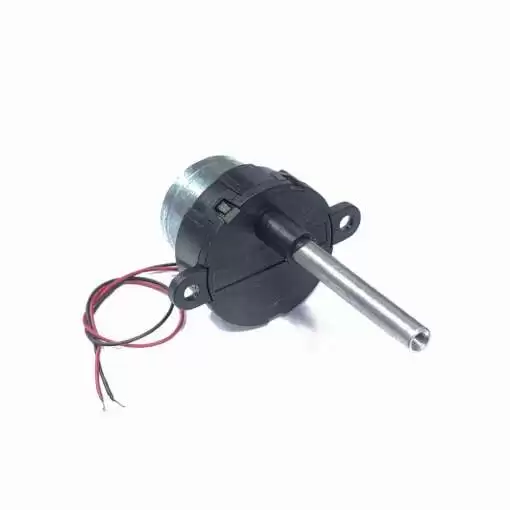 Low Speed Black DC Gear Motor Long Shaft 3.7V 15RPM 45mm
