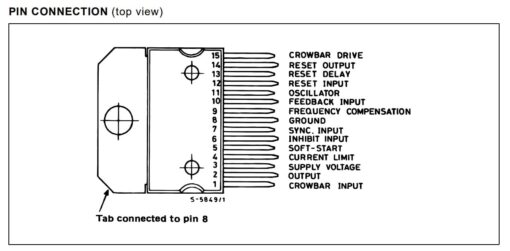 L296 DC-DC Converter Step-down type Adjustable 4A 9V~46V 5.1V~40V Multiwatt-15 - Image 2