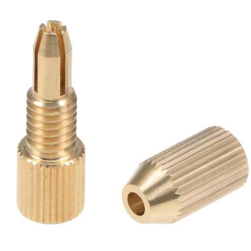 Brass Electric Motor Shaft Clamp, 3.17mm, Small Chuck Fitting for Micro Drill 1.0mm