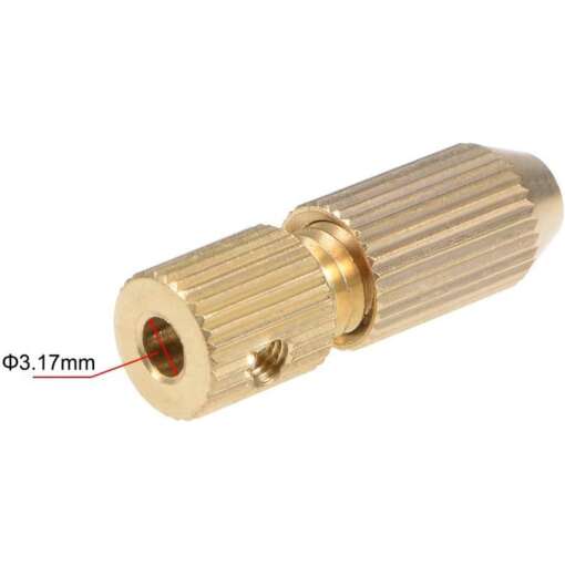 Brass Electric Motor Shaft Clamp, 3.17mm, Small Chuck Fitting for Micro Drill 1.0mm - Image 5